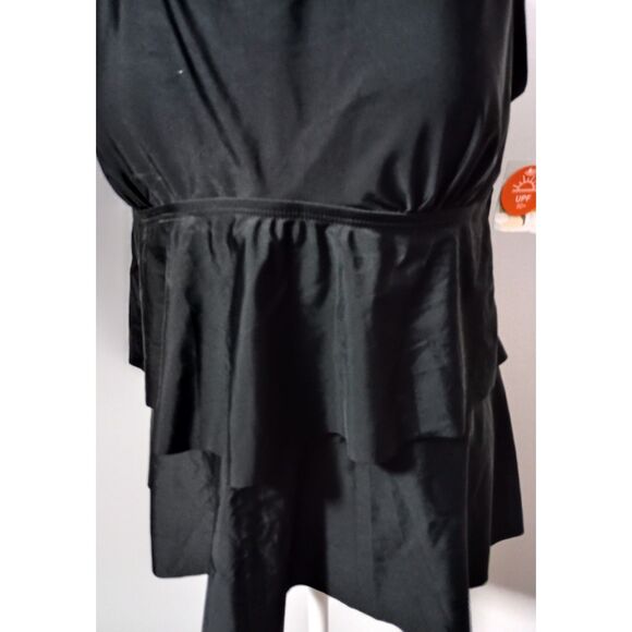 Black Tankini (Only) with Spaghetti Straps, Size XL (NWT) - Picture 4 of 7